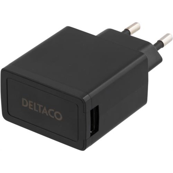 UTGÅTT Deltaco Väggladdare 230v Till 5v Usb, 1a, 1x Usb-port, Svart