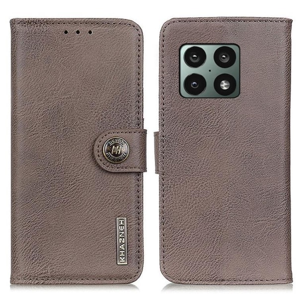 KHAZNEH Khazneh Oneplus 10 Pro 5g Wallet Case Magnetic Flip - Grå