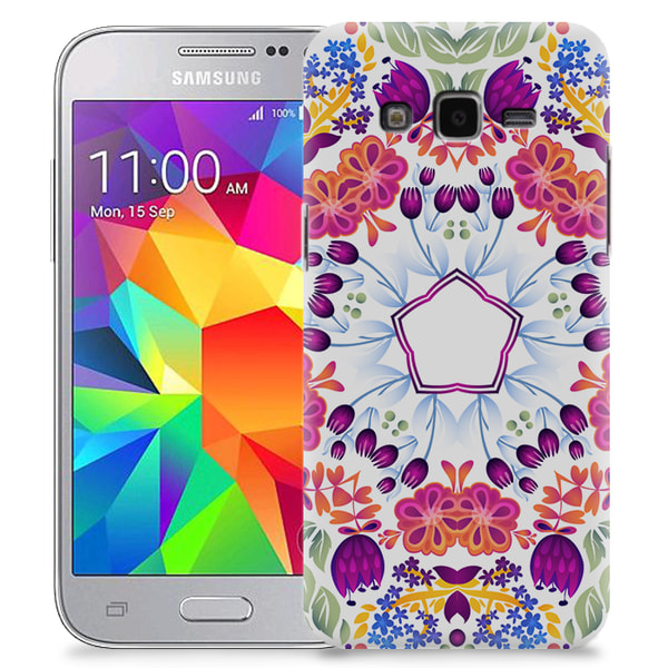 TheMobileStore Print Cases Skal Till Samsung Galaxy Core Prime - Blommor Hexagon