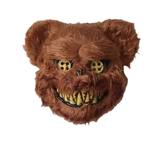 Halloween Bjørn Kanin Maske, Blodig Bjørn Kanin Maske Cosplay, Pelsmaske Med Ører, Skumle Masker