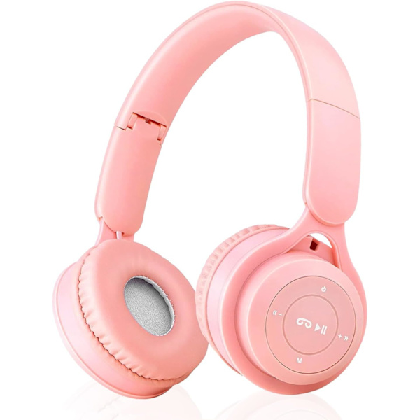 Trådløse hodetelefoner barnehodetelefoner barnehodetelefoner Bluetooth-hodetelefoner barnehodetelefoner (rosa)