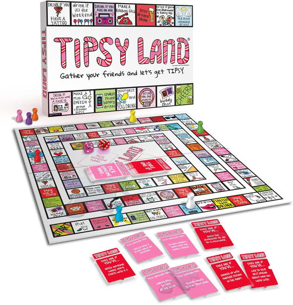 Tipsy Land Morsomt Drikkespill For Venner I Festbrettspill Oppgaver Og Utfordringer Spill