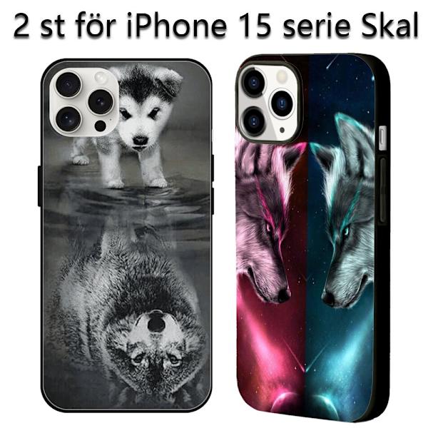 2 stk. søte dyre-iPhone 15 Pro beskyttelsesdeksler, Valentinsdag 15pro iPhone-deksel til iPhone 15 Plus 15 Pro 15 Pro Max
