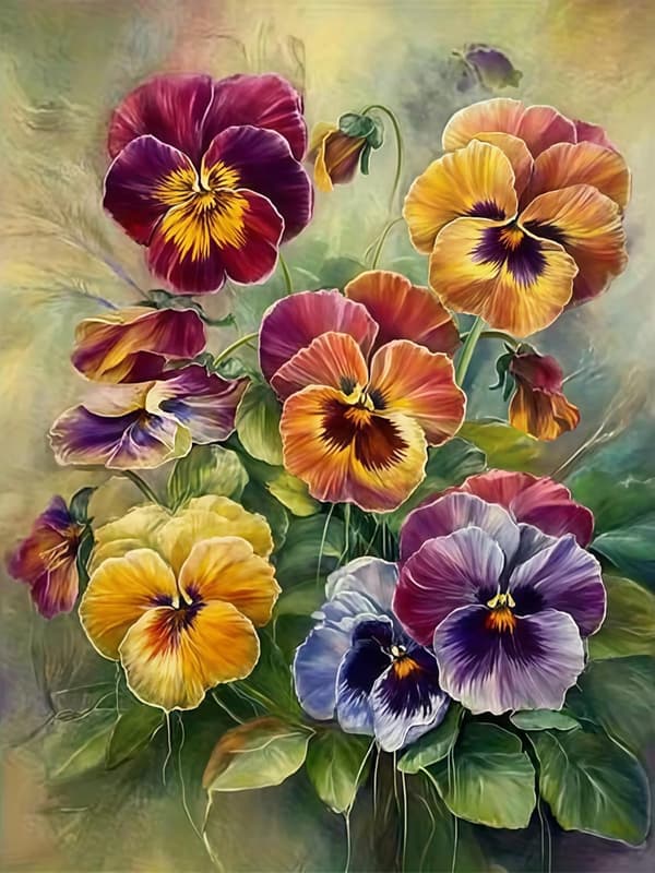 Diamond Art Kits til voksne Blomst, DIY Diamantmaleri Kit til begyndere, Fuld runde bore Gem Art Dots, Diamant Dots Malerier Håndværk Hjem Vægindretni