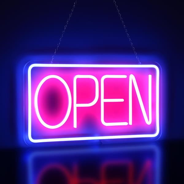Åbent Neon Skilt LED Neon Åbent for Forretning Elektrisk Display USB Drevet Justerbart og Lysende til Butikker