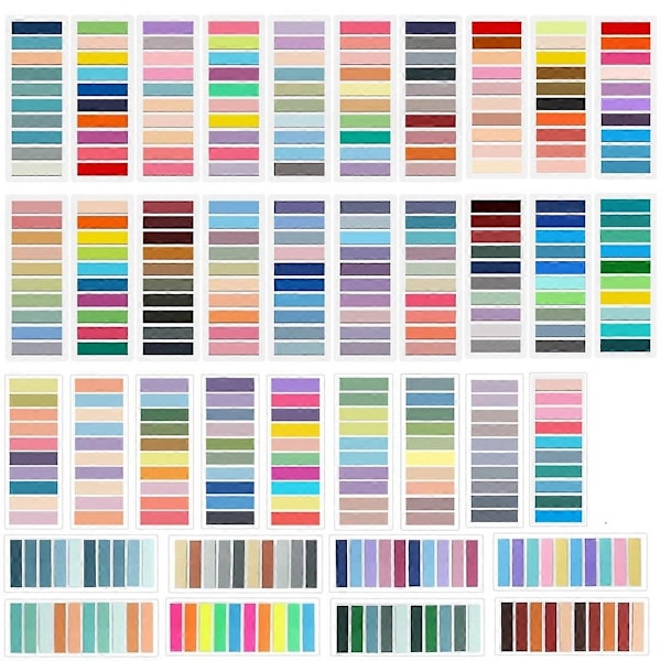 7400 Ark Gjennomsiktige Selvklebende Notater Bokmerke Annotering Lese Bok Klar Fane Postet Den