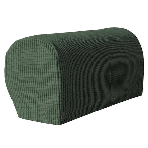 2 STK Myke Stretch Plysj Armlenetrekk, Stretch Armlenetrekk for Stoler/Sofaer, Sofa Armtrekk, ArmyGreen