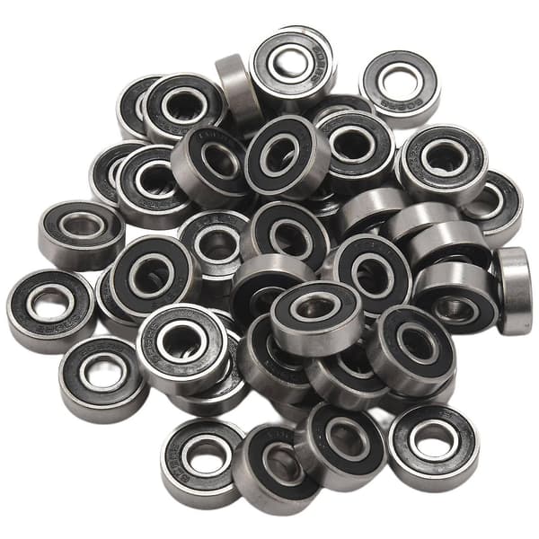 50 st/ set 608 2rs Kullager Abec-5 8x22x7 Mm Djupt Spår Kolstål Tätade Kullager