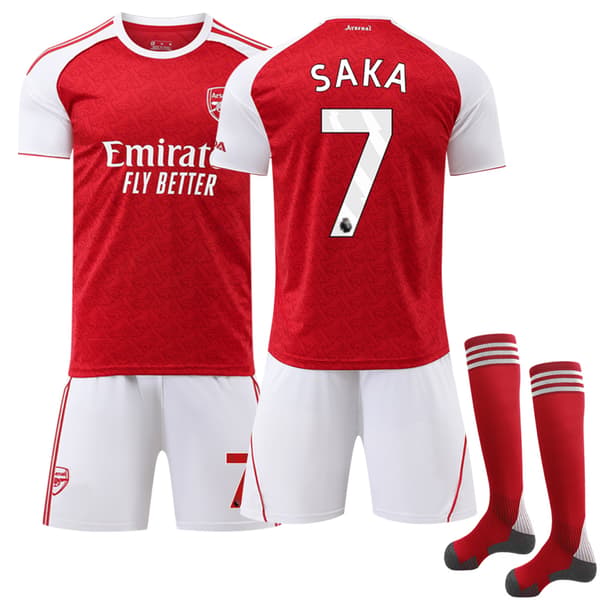 Arsenalin kotipeliasu 2025-2026 Lasten pelipaita ja sukat #7 Saka[JUN]