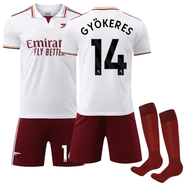 Arsenal 25/26 Bortedrakt - Gyokeres Nr. 14 Trøye for Voksne & Barn[JUN]