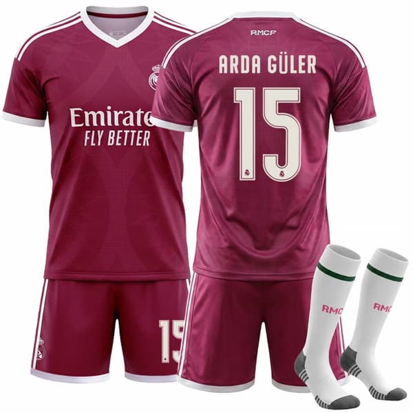 26-27 Real Madrid Kolmas Harjoitusasu Pelipaita Shortsiasu Sukat Setti NO.15 ARDA GÜLER