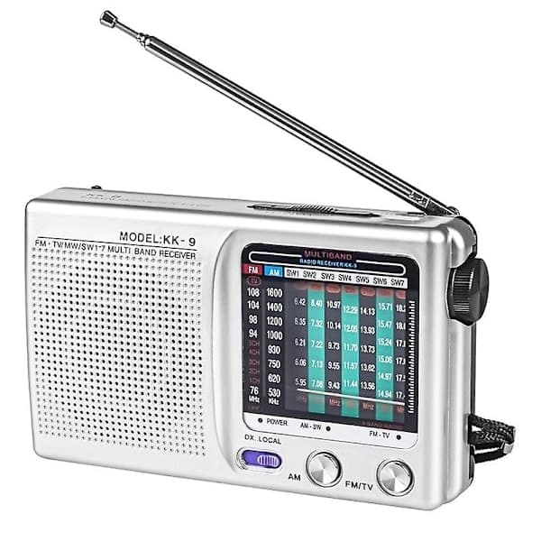 AM/FM/SW Bærbar radio for innendørs, utendørs  u0026 nødsituasjoner med høyttalere  u0026 hodetelefoner