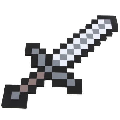 Minecraft Netherite-miekka, Virallinen Minecraft-asuvaruste lapsille, Yksi koko Videopelisuihke