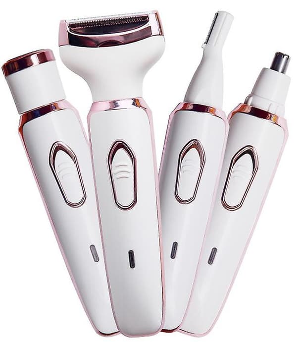 Elektrisk barbermaskin, 4 i 1 trimmer for kvinner, egnet for intime områder, smertefri trimmer, feilfri epilator for skjegg, armer, ben, armhuler, bik