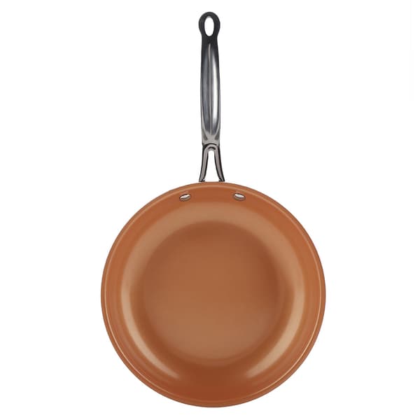 Keramisk belægning stegepande, ridsefast 20 cm pande til induktions- og elkomfurer, termisk effektivt aluminium køkkengrej med non-stick
