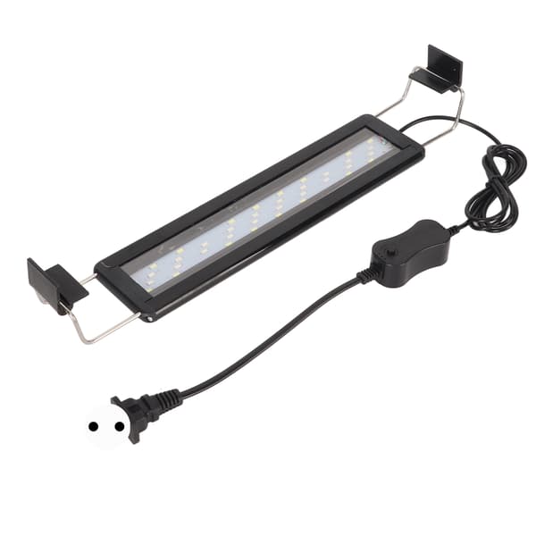 Justerbar LED akvarielys, fargeskiftende 3 nivåer fullspektrum belysning med sprutsikker design, varmeavledningsfinner for beplantet ferskvann