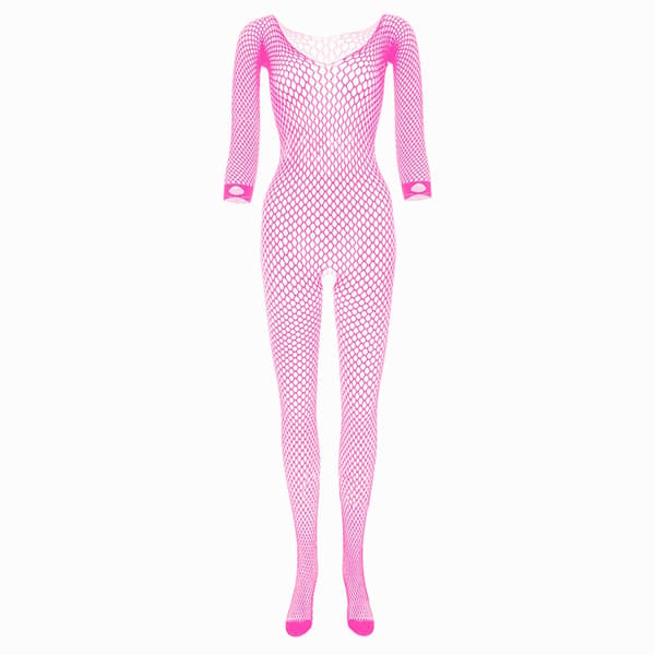 Dame gjennomsiktig fiskenett bodystocking undertøy gjennomsiktig fiskenett babydoll bodysuit perspektiv strømpebukse helkroppsstrømpe