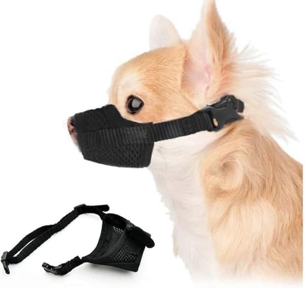 Nylon Hundekurve, Hundekurv til Små og Mellemstore Hunde med Åndbart Mesh, Blød Kurv til at Forebygge Bid, Gøen og Tygning (XS)