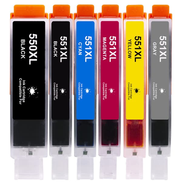 Bläkkpatroner 551XL 550XL ForCanon CLI-551 PGI-550 Pixma IP8750 IP7250 Blekksprut