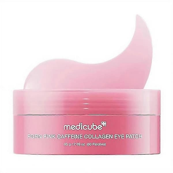 Medicube PDRN Pink Collagen Sæt: 60 stk. koffein-øjenmasker og 10g Volume Multi Balm