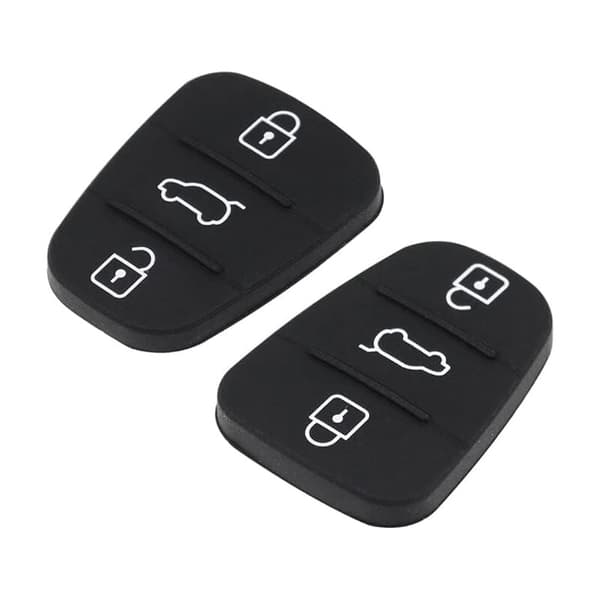 To bilnøglebeskyttelsesovertræk, kompatible med 3-knaps Hyundai Kia, Cee'd, Picanto, Rio og Hyundai i10, i20, ix20, ix35, silikone nøgleovertræk