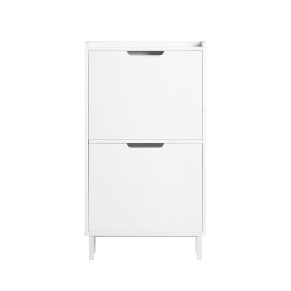SoBuy valkoinen kenkäkaappi 4 ovea kanssa 50.5x19x90.5cm, moderni FSR151-W