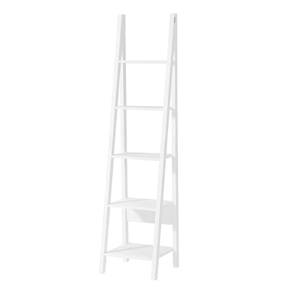 SoBuy Kirjahylly hylly 5 hyllyllä valkoisessa 44x39x180cm, moderni FRG101-W