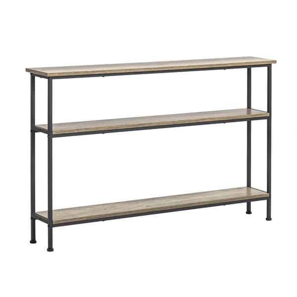 SoBuy Entré konsol med 3 hylder i sort 122x20x77cm, industriel FSB49-PZ