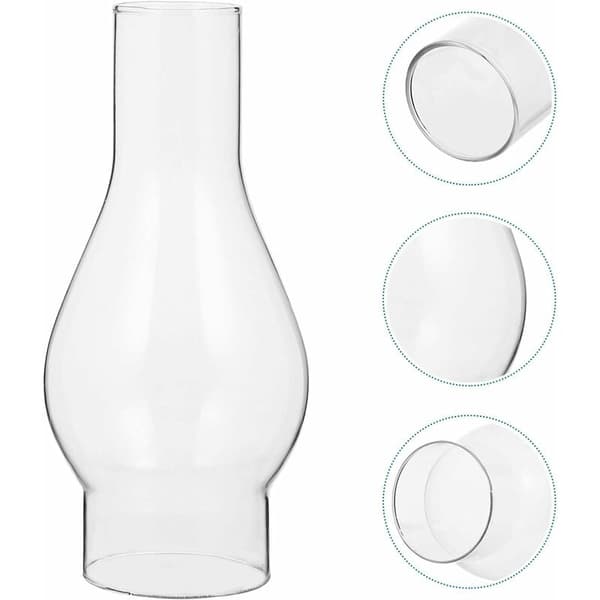 Olielampe skjerm, parafinlampe skjerm, gjennomsiktig glass, kan erstatte tradisjonelle lampeskjermer, fint håndverk, glatt overflate.