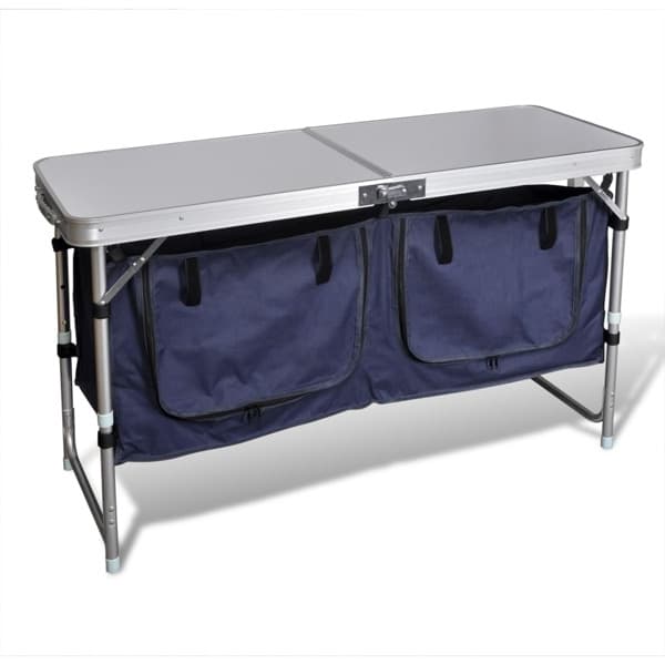 vidaXL Hopfällbart campingskåp i Aluminium