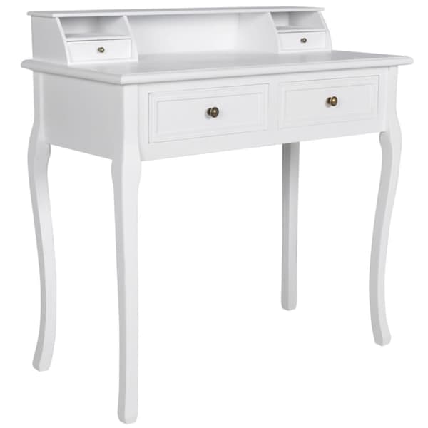 vidaXL Sminkbord Anastacia vit 87 x 42 91 cm