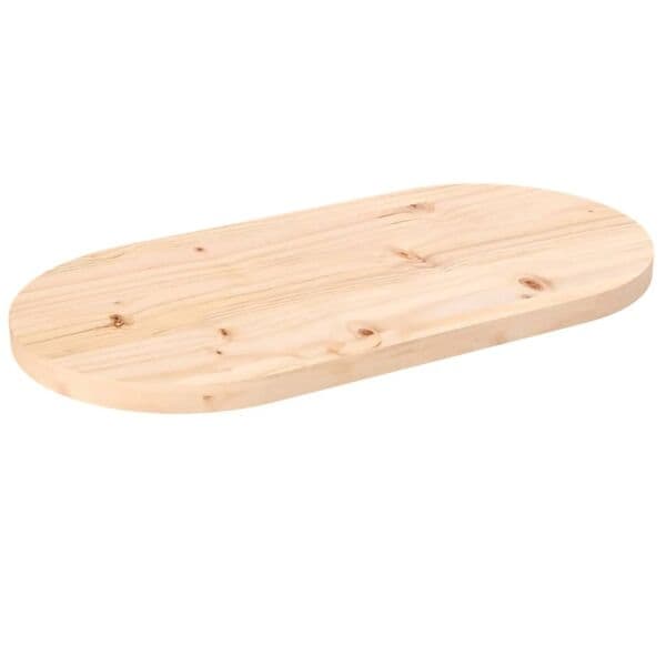 vidaXL Bordsskiva 70x35x2,5 cm oval massiv furu