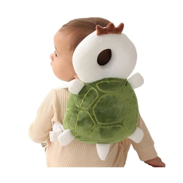 Baby hovedbeskyttelse rygsæk - faldbeskyttelsespude - justerbart skildpaddedesign
