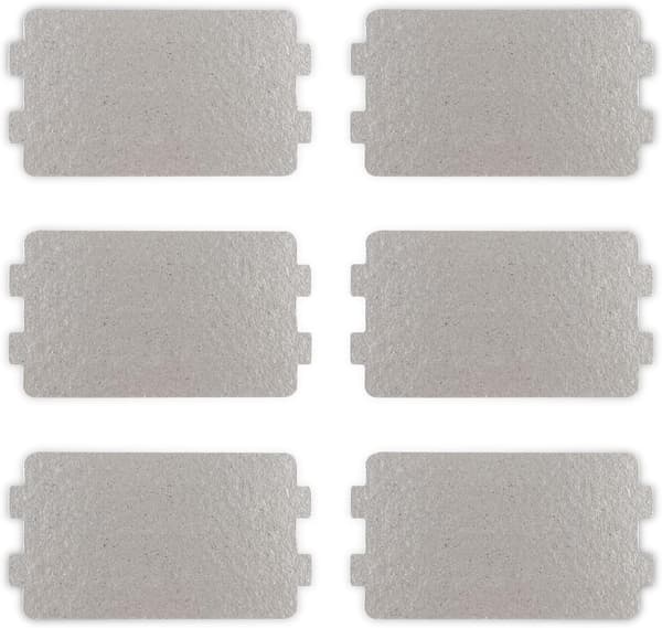 Mikrobølgeovn bølgelederbeskytter med 6 glimmerplater (6,4×11,7cm). Mikrobølgeovn glimmerplate erstatning og reparasjonsdeler.