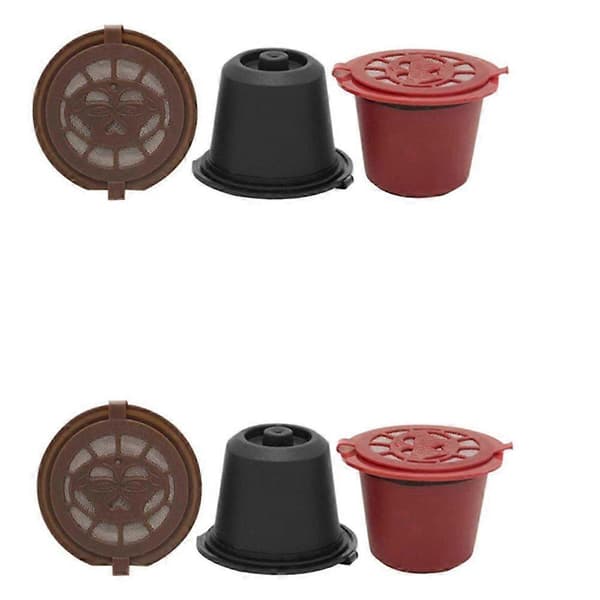 6 stk. Gjenfyllbar Gjenbrukbar Espressokapsel For Kaffemaskin Gjenbrukbar Kapsel Refill Tom Kapsel
