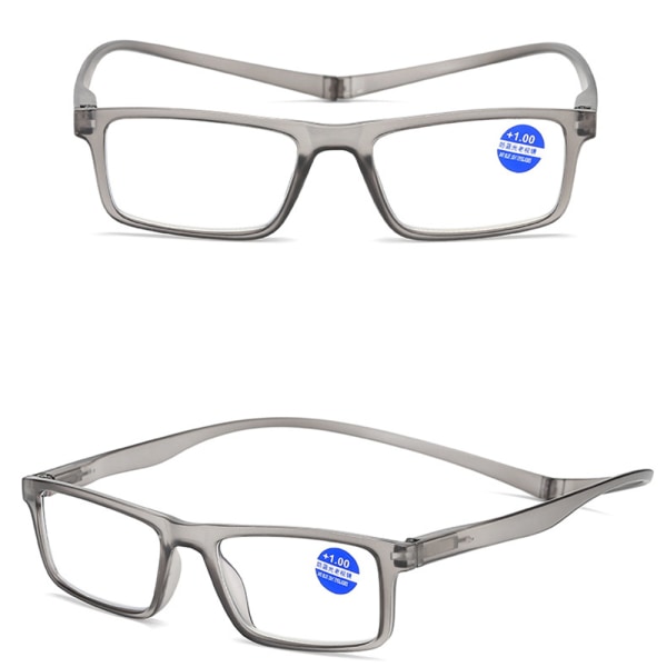 Floveme Komfortable Praktiske Læsebriller Med Styrke (+1,0 - +4,0) Grå +3.0