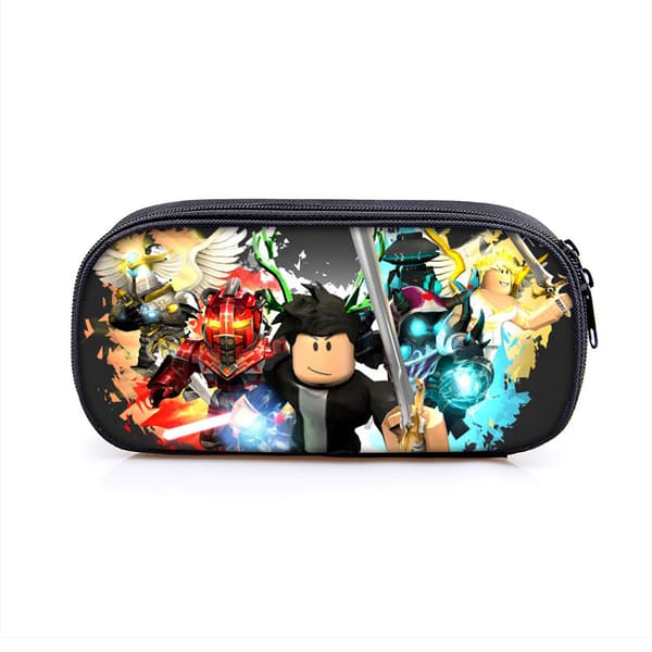 Ny Roblox blyantsæske med enkelt lag, Roblox polyester lodret firkantet penalhus, koreansk version af børneblyantsæske