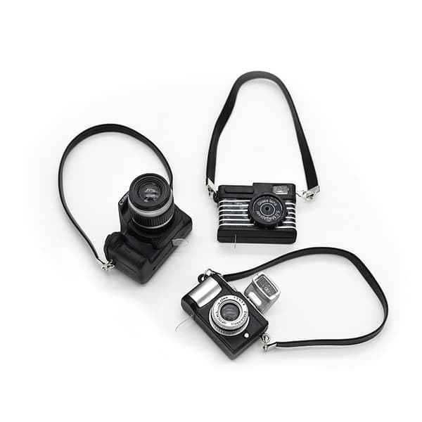 3 stk. digitalkamera-produkter pakke 1:4 skala miniatyr SLR-kamera
