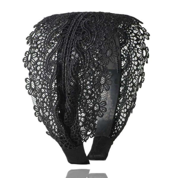 Spets Hårband För Kvinnor, Boho Bandana Hårband Elastiskt Hårband Med Minimalistisk Design Och Bred Kantstil, Trendigt Sött Hjärta Hår Vit