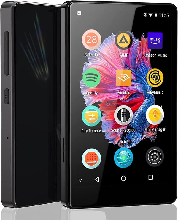 Mp3-afspiller Bluetooth med Spotify til børn, hørbar, browser (aftagelig), amazon musik, 4.0" Ips-skærm Mp4 bærbar musikafspiller, fuld berøringsskærm