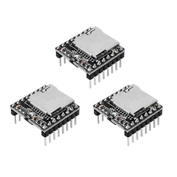3 stk. Multifunksjonell MP3-dekoding for DFPlayer Mini MP3-spillermodul TF-kort U Disk DFPlayer Lydstemmemodulkort