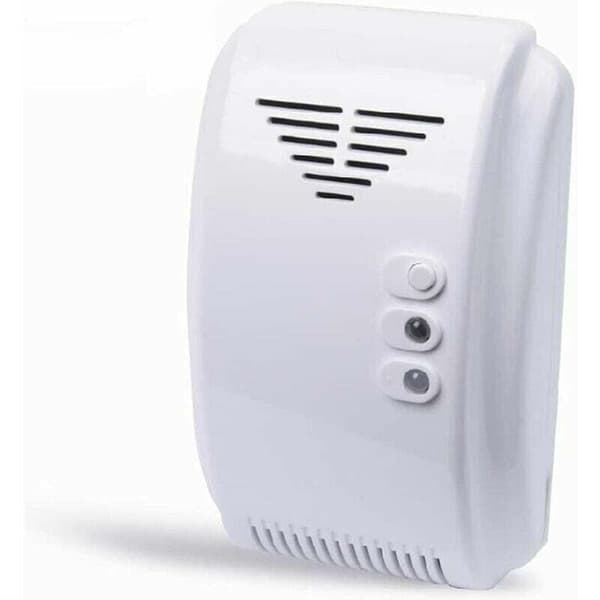 Gassdetektor, 12V gassdetektor, alarm, propan, butan, LPG, bobil, campingvogn, hvit