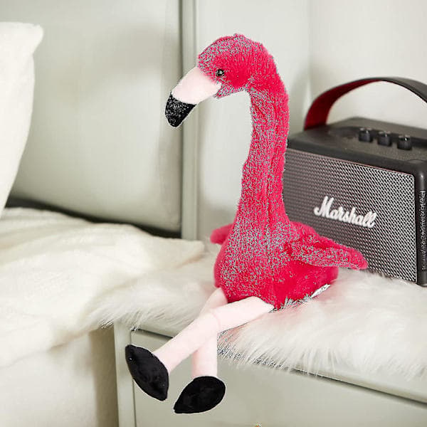 1 stk. Snakkende Flamingo Gjentar Det Du Sier Interaktivt Søte Plysjleker Kosedyr Bursdagsgaver Til Gutter Og Jenter, Rød