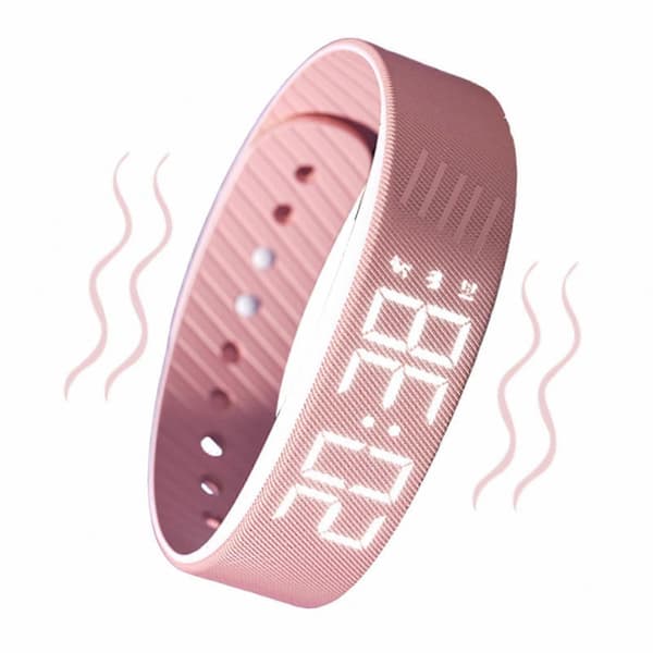 Vibrerende armbåndsur-alarm til rejsende og dybe sovende, lydløst og vandtæt design med stærk vibrationsalarm