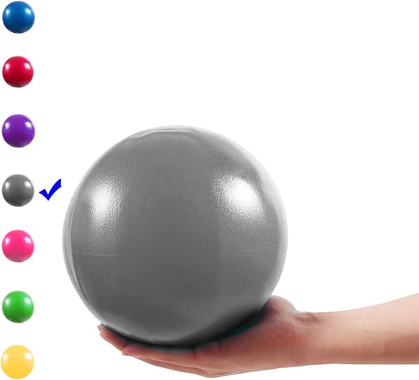 Mini treningsball, 23 cm liten gymball for yoga, pilates, stabilitet, barre, fysioterapi