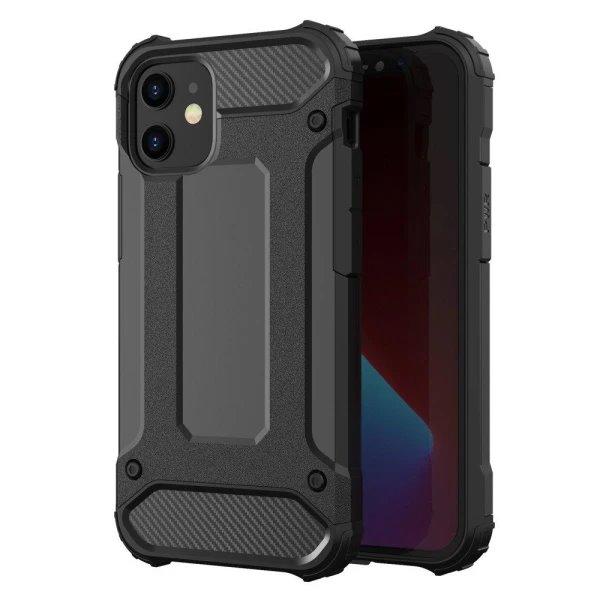 The Techshop Iphone 12 Mini Armor Case Shock Resistant Cover - Sort Black