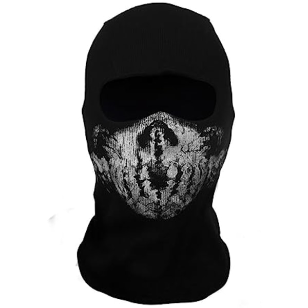 Balaclava med Skalle - Moto Mask för Call of Duty Fans - Färg: Svart