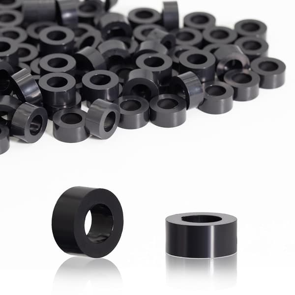 100 kpl ABS pyöreitä välikelevyjä eristäviä muovisia välikkeitä M6 muovinen aluslevy M6 11x5mm ruuveille piirilevyille | Sähköeristys