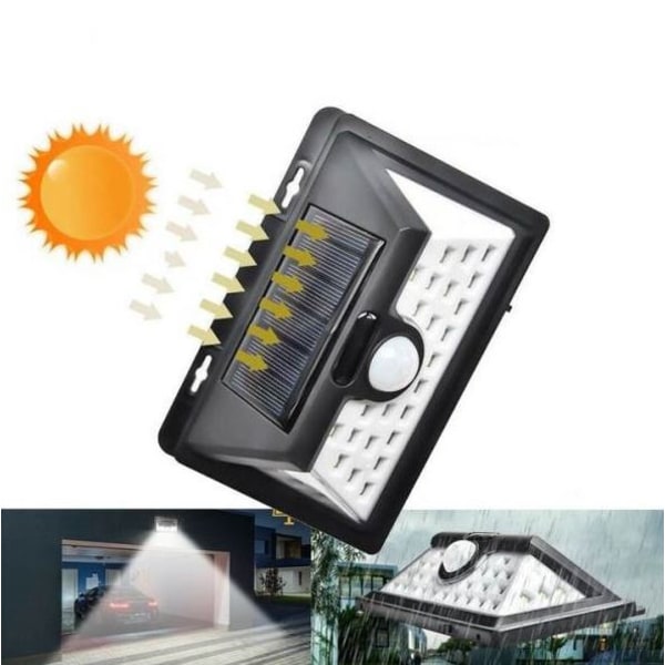 2-pack Solcellslampa Med Sensor - 32 Led Vattentät
