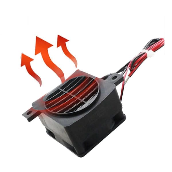 Isolert 24V PTC Viftevarmer Konstant Temperatur Elektrisk Varmeapparat Romoppvarming Inkubator